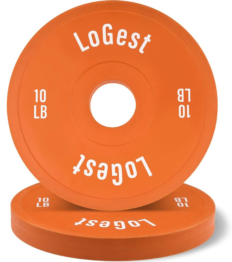 Logest Pair Olympic Plates - Barbell Weights Set of 2 Weight Plates for Olympic Bars Perfect for Strength Training Plates Exercise Balance Increase Available in 0.50LB 1.25LB 2.5LB 5LB 7.5LB 10LB Weight Plate - Image 1